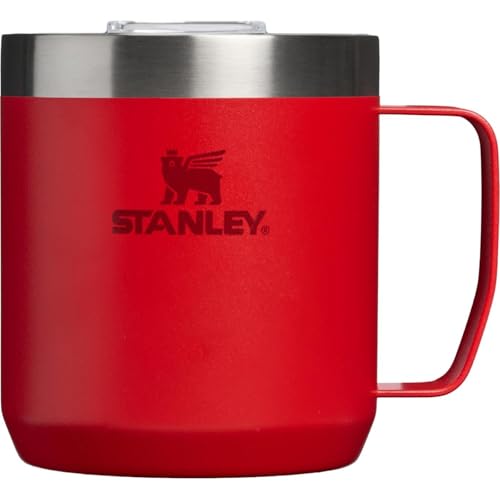 STANLEY 1913 Classic Legendary Camp Travel Mug 0.35L - Keeps 1.5 Hours Hot - 3 Hours Cold - Dishwasher Safe - Stainless Steel Coffee Cup - BPA-Free - Chili