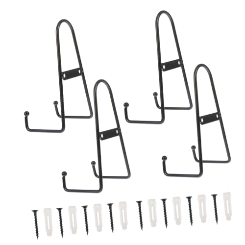 DECHOUS Metal Frame Plate Stand Display Stands 4pcs Set for Counter Showcase Kitchen Organizing