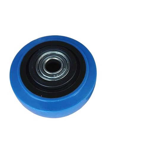 Roulette de 3 pouces chariot plat roulette elastique bleu roue silencieuse de manutention