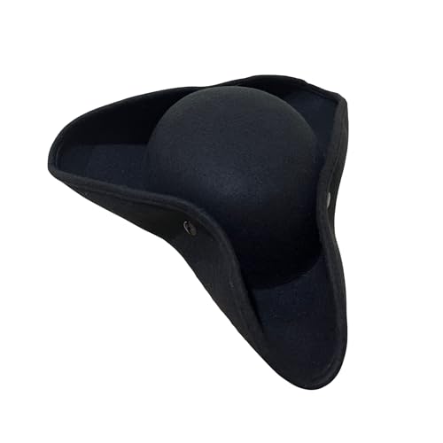 EverJoy Party Adult Tricorn Hat – Colonial and Pirate Costume Accessory for Halloween, Cosplay, and Dress-Up Events