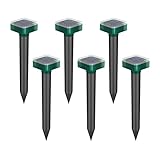 suphanlin 6 Pack Ultrasonic Deer Repellent, Deer Repellent Devices, Solar Deer Repellent, Outdoor Powered Deer Deterrent, Deer Out Deer Repellent, Deer Away for Garden Yards Deer Off Plants