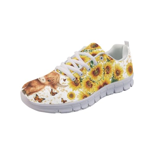 Forchrinse Women's Walking Shoes Casual Lace Up Running Sneakers Lightweight Breathable Tennis Shoes Outdoor Footwear