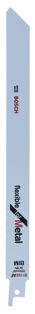 Bosch Professional 5 Pezzi Lama Per Sega Universale S 1122 Af Flexible For Metal (Per Metallo, 225 X 19 X 0.9 Mm, Accessorio Per Sega Universale)-image