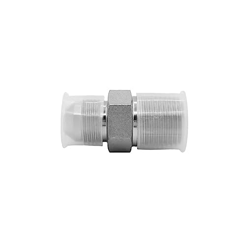 Image of (2-PACK) 2404-08-08 Hydraulic Hose Adapter Fitting 1 /2 inch Male JIC 37 Flare (3 /4 inch-16UNF) x 1 /2 inch Male (1 /2 inch-14NPTF) SAE Straight Pipe Joints Tube Connector Carbon Steel