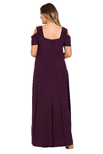 R&M Richards Women's Cold Shoulder & Thigh Slit2