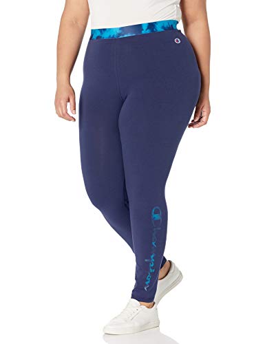 Champion Women's Plus Size Tight, Athletic Navy/Cloud Burst, 3X