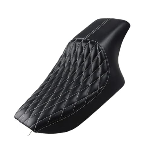 Asiento para Sportster XL de cuero negro acolchado para conductor y pasajero 3