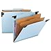 Six Section Hanging Classification Folder, Pressboard/Kraft, Letter, Blue