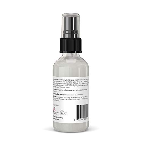 Isabella's Clearly Rose - 100% Pure Rose Petal Water Spray For Hydration, Body And Hair | Revitalizing Aromatherapy Mist | Alcohol-Free, No Additives, Glass Bottle | Made In Usa #TOP5