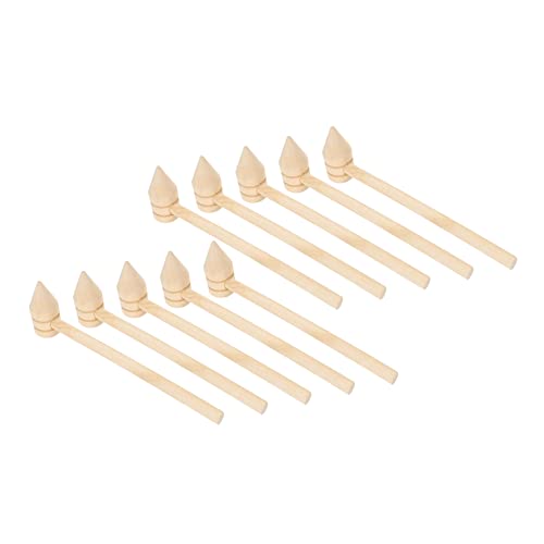 Set of 10 Crab Mallets Mini Hammers 26 Pointed Double Grooves Wooden for Cake Hammer and Crab Opening Safe