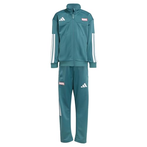 adidas Unisex Kids Marvel Spider-Man Trainingsanzug Kinder Preloved Teal/White 122