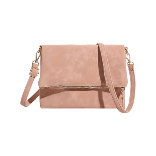 XIAOQENAN Elegante bolso de hombro con solapa para mujer con correa extraíble, práctico bolso cruzado de piel sintética informal para ocasiones de graduación, bandolera de moda con correa desmontable