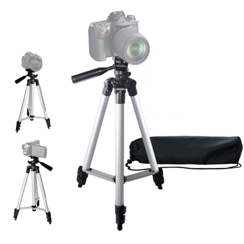 50 Inch Aluminum Camera Tripod for Canon, Nikon, Sony, Samsung, Olympus, Panasonic & Pentax + eCost Microfiber - Image 3