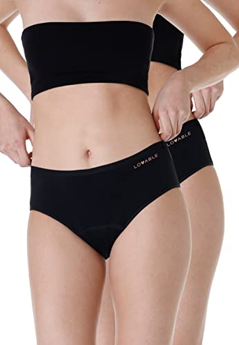 Slip midi absorbant lavable Lovable en coton stretch haut de gamme femme