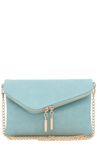 Image of FashionPuzzle Envelope Wristlet Clutch Crossbody Bag with Chain Strap
