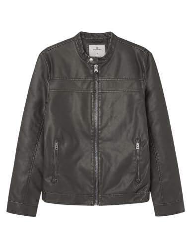 SPRINGFILED Cazadora motera efecto piel, Cazadora Hombre, brown, XL