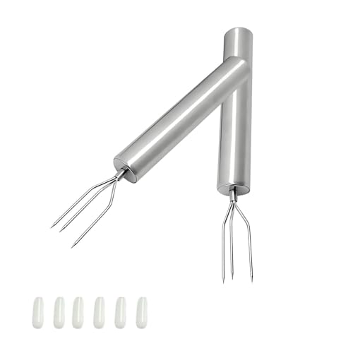 Lyivisk 2 stück pellkartoffelgabel Kartoffelgabel Aus Edelstahl Tragbares Grillwerkzeug Maisgabel Maiskolbenhalter für Gemüse und Grillgut...