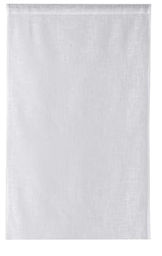 Linder Vitrage à la Paire, Polyester, Blanc, 45x180 cm