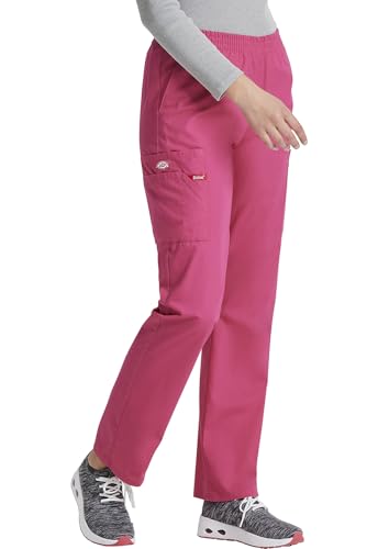 Image of Dickies EDS Signature Scrubs for Women, Elastic Waist Pull-On Cargo Pants for Women in Soft Brushed Poplin - 86106