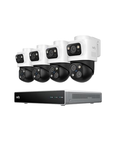 Image of eufy Security 4K NVR Security Camera System S4 Max (No HDD, Expandable to 16TB), Power Over Ethernet, Wired, 24 /7 Recording, Triple Lens Bullet-PTZ Cam, 360 PTZ, Cross-Cam Tracking, 8x Auto Zoom