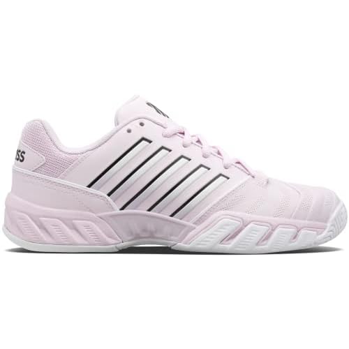 K-Swiss Women's Bigshot Light 4 Tennis Shoe 6.5 Bright White/Open Air/Strawberry Ice