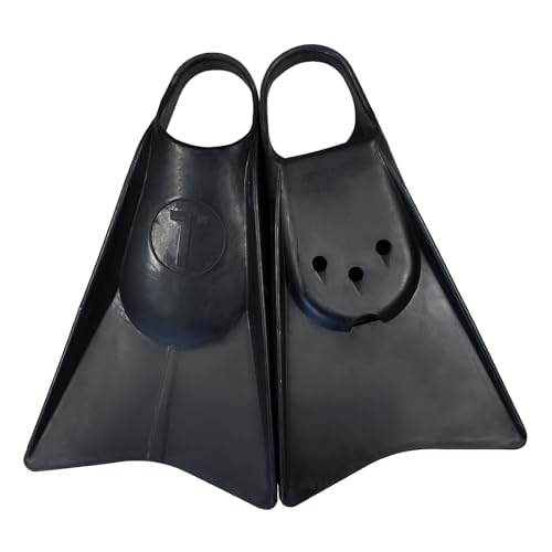 Tribe T2 Bodyboarding Swimfins - Great for Beach and Pool! Black L