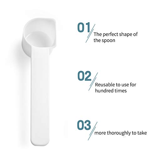 Anself 30PCS 8ML Plastic Coffee Powder Colher de medição BPA Free
