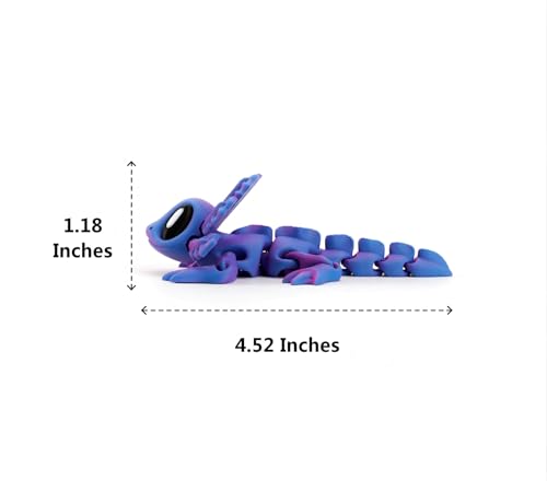 Imán de nevera salamandra gigante 3D de 11.48 cm, decoración creativa morada miniatura 2