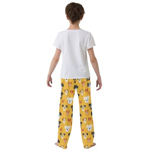 Pajama Bottoms, Cute Puppy Pet Pattern Sleeping Pant Lounge Wear Pajamas Long Pants Sleepwear Pjs3