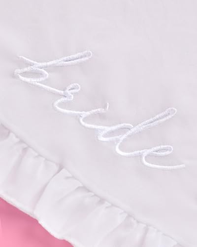 xo, Fetti White Bride to Be Embroidered Sarong | Bachelorette Party Cover-Up, Bridal Shower Accessory, Bridesmaid Gift, Bridal Beach Skirt4