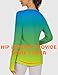 Blingfit Womens Shirts Long Sleeve Tops UPF 50+ Sun Protection SPF UV Lightweight Beach Vaction T-Shirt for Outdoor Hiking Runing Fishing Plus Size XL