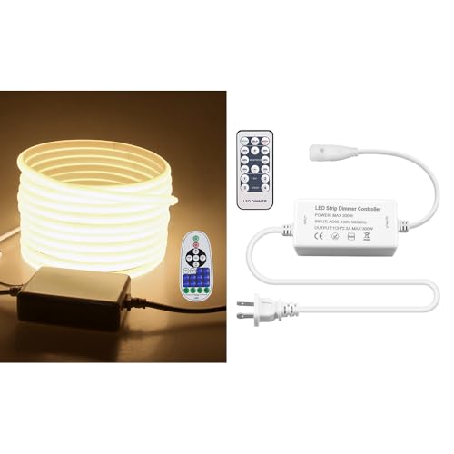 Tira LED COB 10m Outdoor Impermeable Blanco Cálido miniatura 1