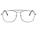 Unisex Glasses Frame Retro Silver Black Oval Full Frame Decoration Prescription Glasses