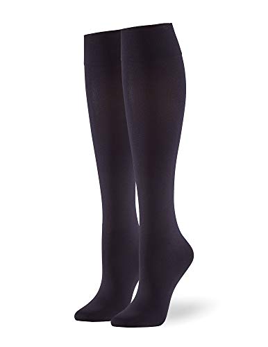 HUE Women's Cushioned Knee High, Navy, one size