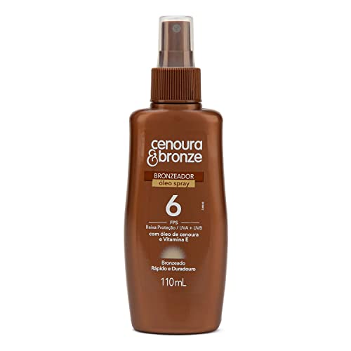 Óleo Bronzeador Spray Fps6, Cenoura e Bronze