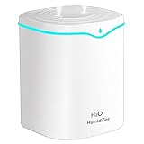 Humidifiers for Bedroom, 2L Cool Mist Humidifier for bedroom, USB Portable Desk Humidifier, Quiet Ultrasonic Humidifier with 2 Mist Modes and 7-Color Light, Auto Shut-Off, for Travel & home