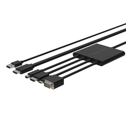Image of Belkin Multiport to HDMI Digital AV Adapter - HDMI/Mini DisplayPort/USB/VGA for Audio/Video Device, Projector, Monitor, Notebook - 7.87 ft - 1 x Mini DisplayPort Male Digital Audio/Video, 1 x HD-15 Ma