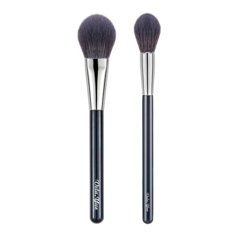 Vela.Yue Powder Brushes 2pcs Precision Makeup Brushes Set for Face Powder Blusher Highlighters Luminizers Cosmetics Beauty Tools Kit Cover