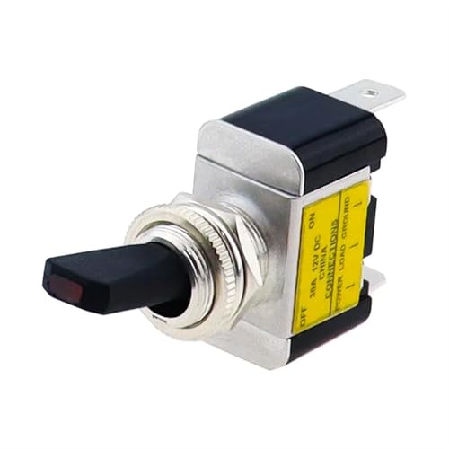 Interruptor 12V 30A SPST con LED amarillo de alta resistencia para salpicaderos exigentes 5