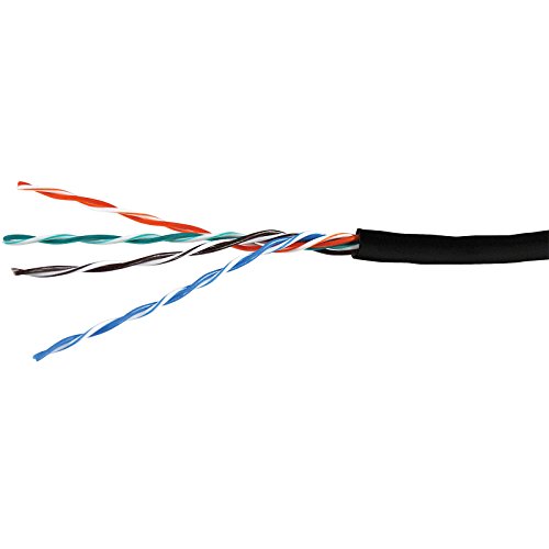 Cable Ethernet Cat5e 1000 ft con doble funda impermeable negro miniatura 5