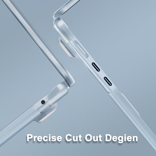 Image of MOSISO Compatible with MacBook Air 15 inch Case M4 M3 M2 2025 2024 2023 Release A3241 A3114 A2941 with Touch ID, Plastic Hard Shell Case&Keyboard Cover&Screen Protector&Storage Bag, Crystal Sky Blue
