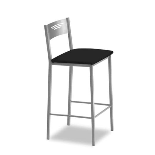 ASTIMESA Taburete Alto de Cocina 70 cms Polipiel Negro