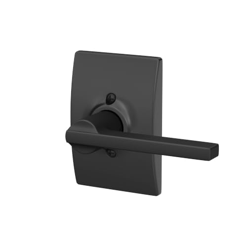 Image of SCHLAGE Latitude Non-Turning Dummy Door Handle, Reversible, Matte Black | Non-turning dummy lever door handle with no latch or lock, Decorative pull, One sided, Easy to install, Certified durability