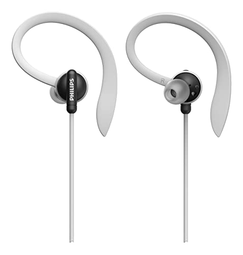 Philips Casque de Sport sans Fil avec Microphone/Casque de Sport et de Fitness/Résistant à la Transpiration, Moniteur de Fréquence Cardiaque, Charge Rapide/Écouteurs TAA4205BK/00