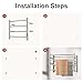 SHARNDY Towel Warmer with Built-in Timer for Bathroom Wall Mounted Bath Towel Heater Plug-in Electric Heated Towel Rack Brushed ETW29