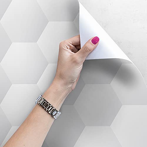 Papier peint Magic-Stick hexagones bossu décoration murale amovible 416x254 cm
