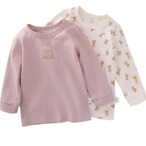 100% Organic Cotton 1-5T 2-Piece Unisex Shirts Baby Toddler Long Sleeve