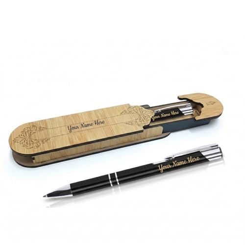 Image of Kajri Gifts Personalized Pen with Name Engraved Wooden Gift Box Best for Gifting, Corporate Gift, Doctor, Advocate, Boss, Employee, Teacher (Tic Tak)