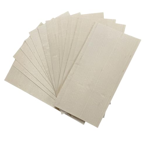10 PCS Natural Maple Wood Veneer Sheets, Size 8" x 4", 0.4mm Thick Domestic Exotic Wooden Chip Pack for Marquetry and Inlay Crafts Woodworking Handmade Model DIY