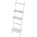 Produktbild iDesign 75311EU Formbu Freistehende Badezimmerleiter mit Regalen, 30,89 x 49,1 x 155,98 cm, weiß/satiniert, bambus